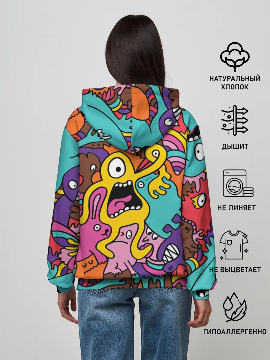Женское худи / crazy abstraction