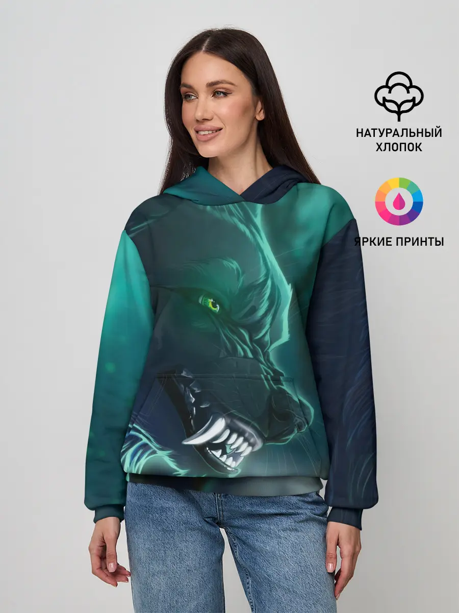 Женское худи / ВОЛЧИЙ ОСКАЛ