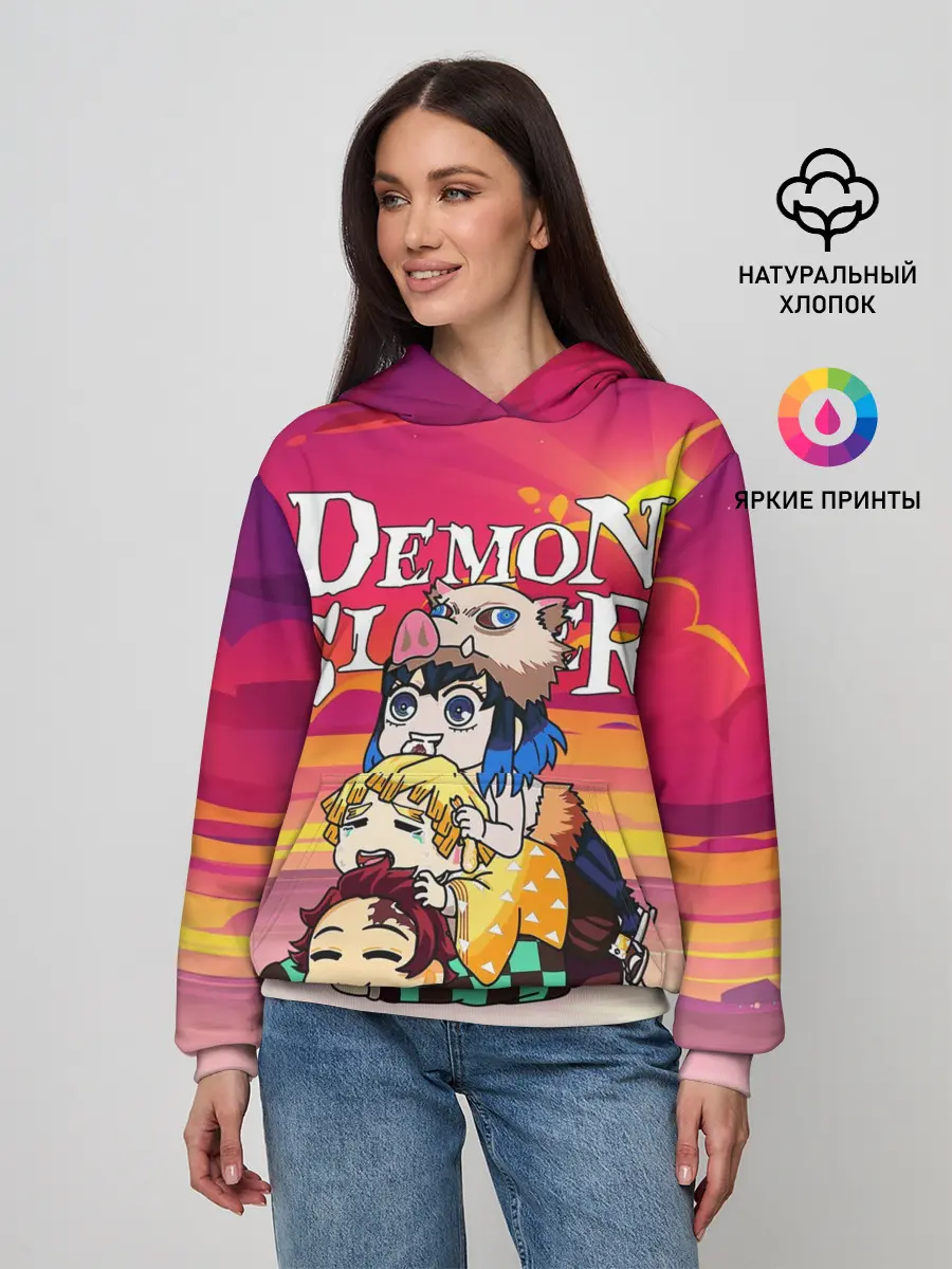 Женское худи / КЛИНОК, РАССЕКАЮЩИЙ ДЕМОНОВ