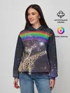 Женское худи / Кот на Жирафе