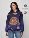 Женское худи / Пицца в космосе