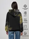 Женское худи / ЗОЛОТЫЕ БАБОЧКИ И ПАПОРОТНИК
