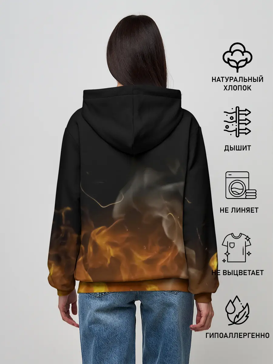 Женское худи / Танджиро Камадо в огне