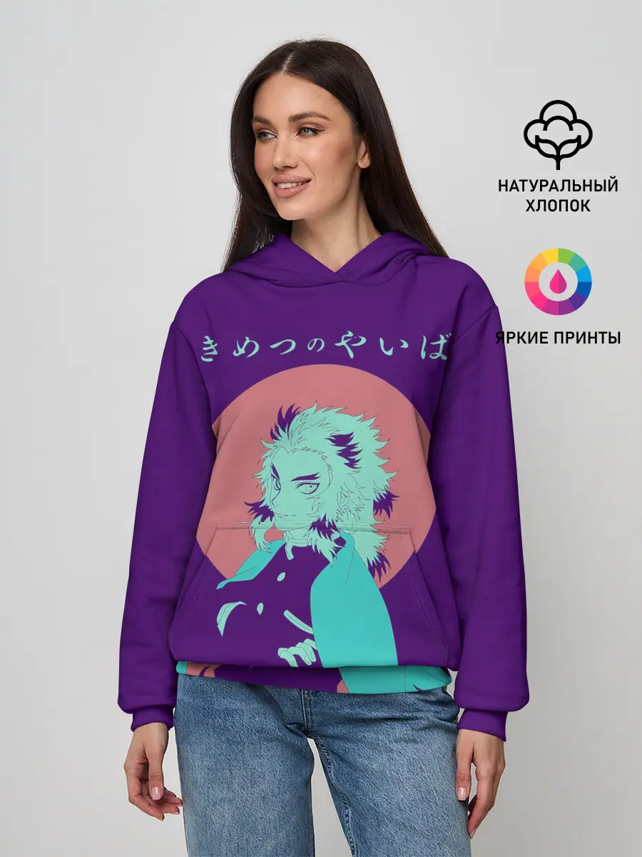 Женское худи / Кёджуро Ренгоку Kimetsu no Yaiba