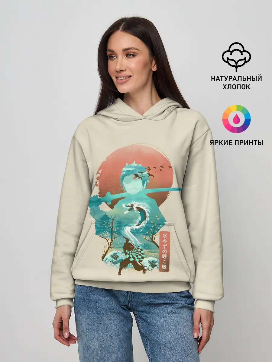 Женское худи / Demon Slayer. Tanjiro