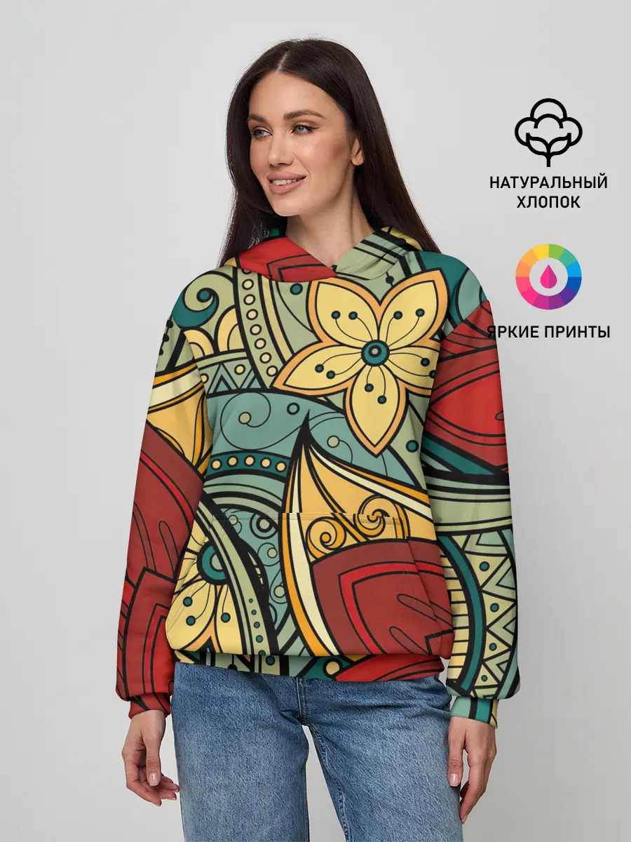 Женское худи / Векторная клумба