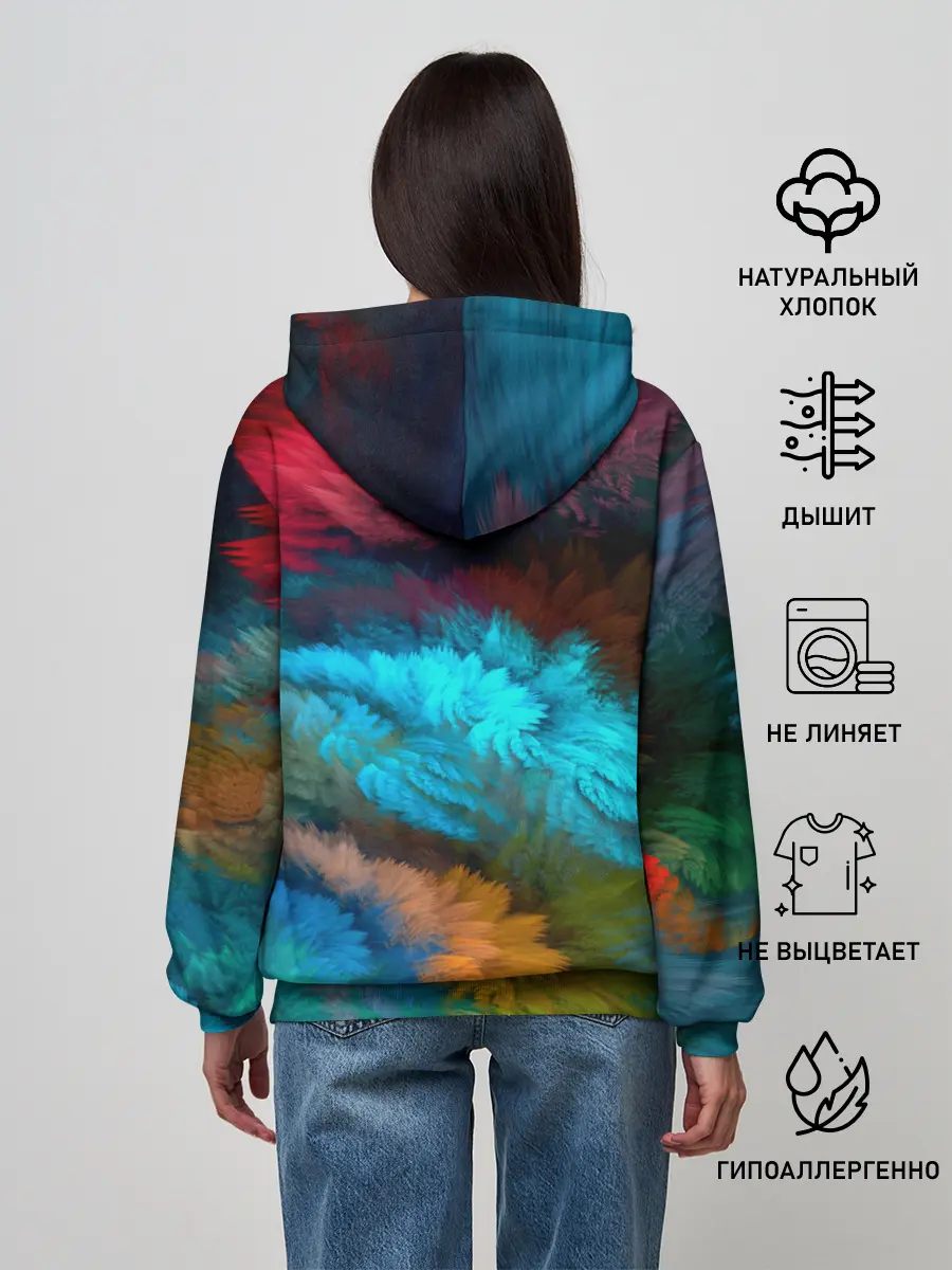 Женское худи / Цветной дестрой