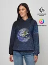 Женское худи / Земля в космосе