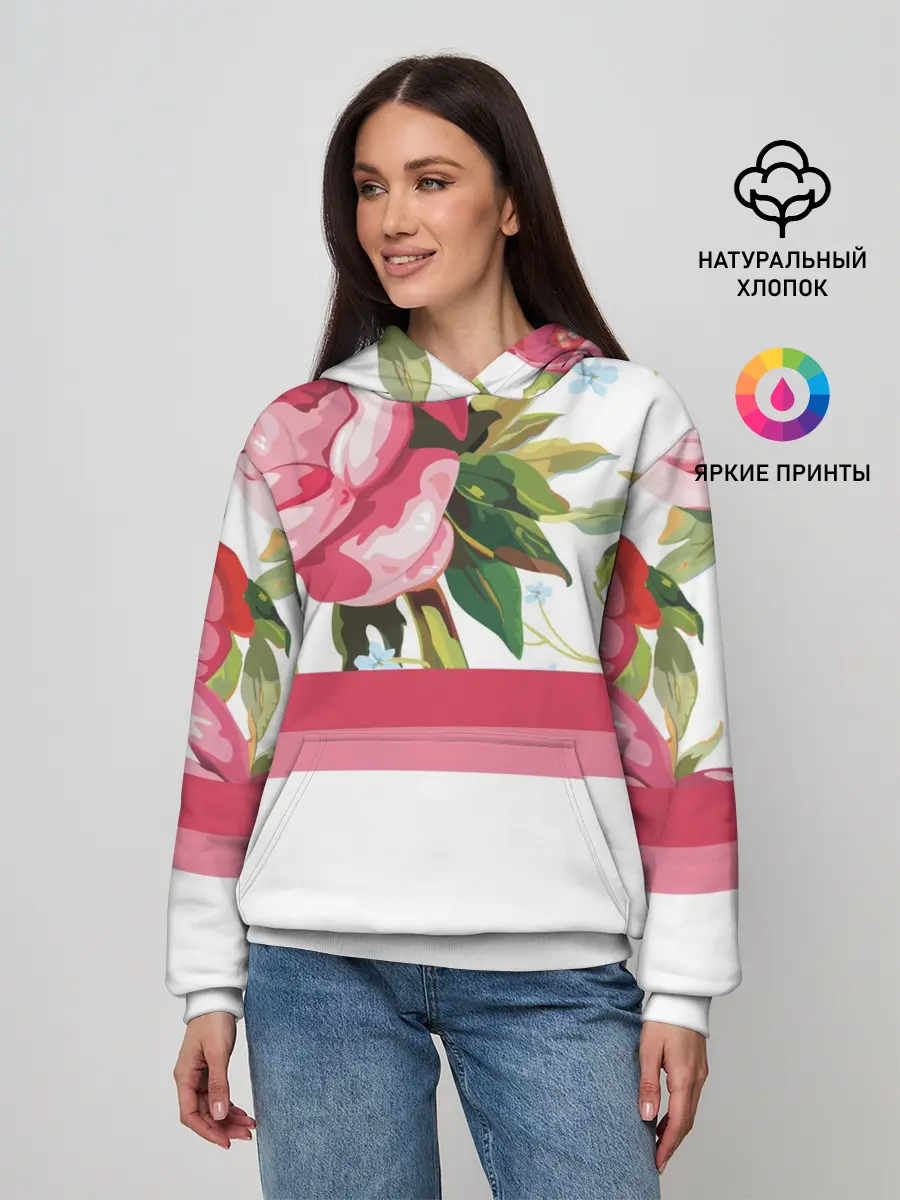 Женское худи / Нежные Розы