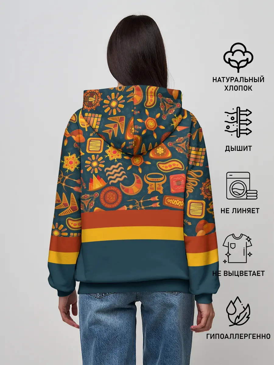 Женское худи / Африканская Символика