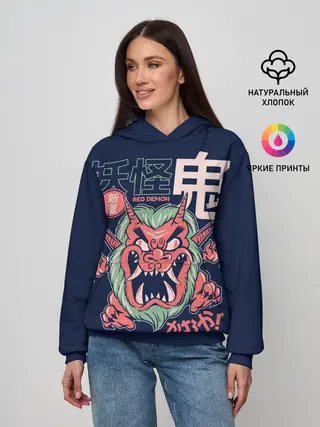 Женское худи / Anime Oni Demon Yokai