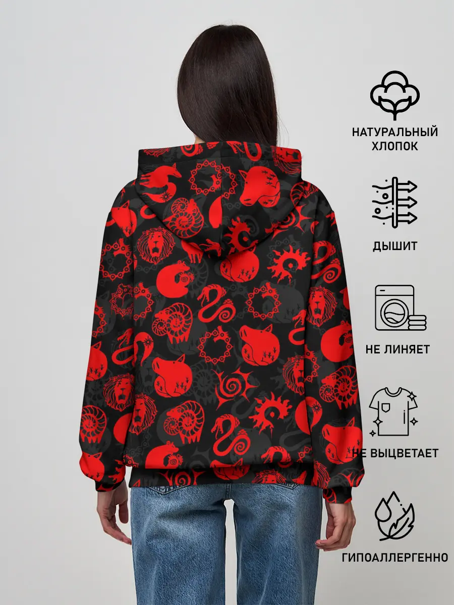 Женское худи / СИМВОЛЫ ГРЕХОВ 7 DEADLY SINS