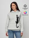Женское худи / Испуганный кот