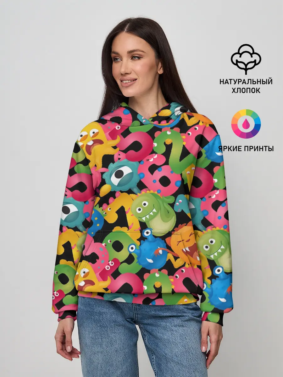 Женское худи / Monstry с цифрами