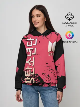 Женское худи / BTS LOGO / БТС ЛОГОТИП
