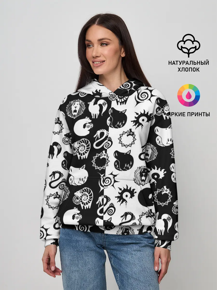 Женское худи / ЭМБЛЕМЫ 7 СМЕРТНЫХ ГРЕХОВ