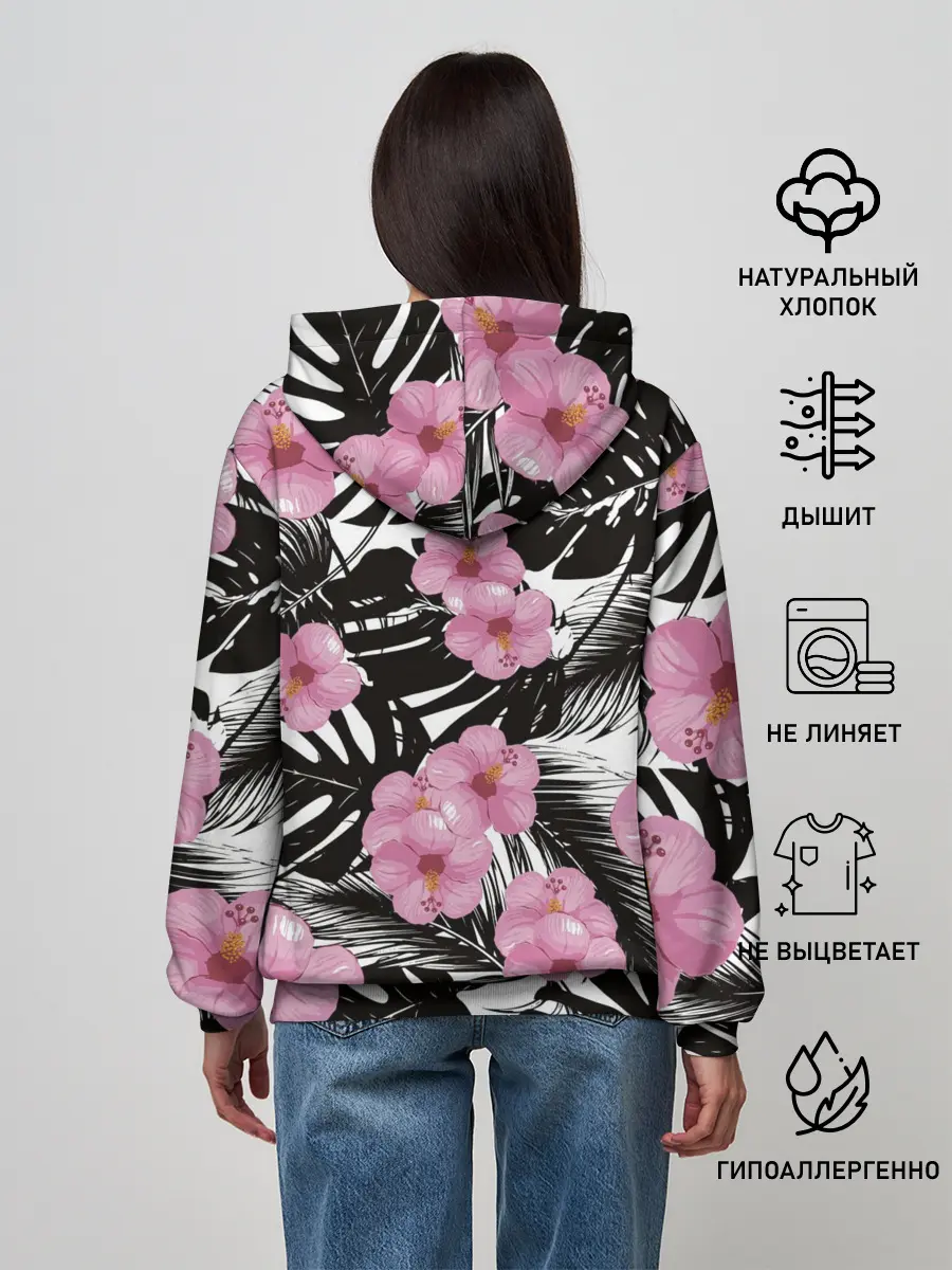 Женское худи / Тропический Стиль