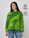 Женское худи / 3d Green abstract