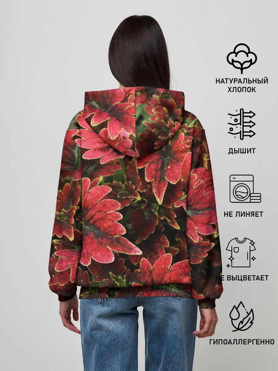 Женское худи / Красные листья