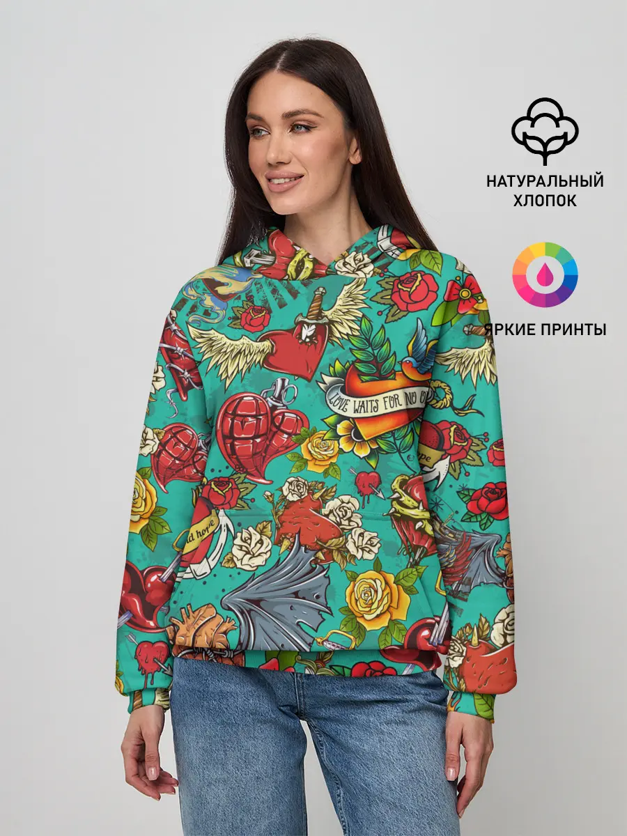 Женское худи / Дела сердечные tattoo