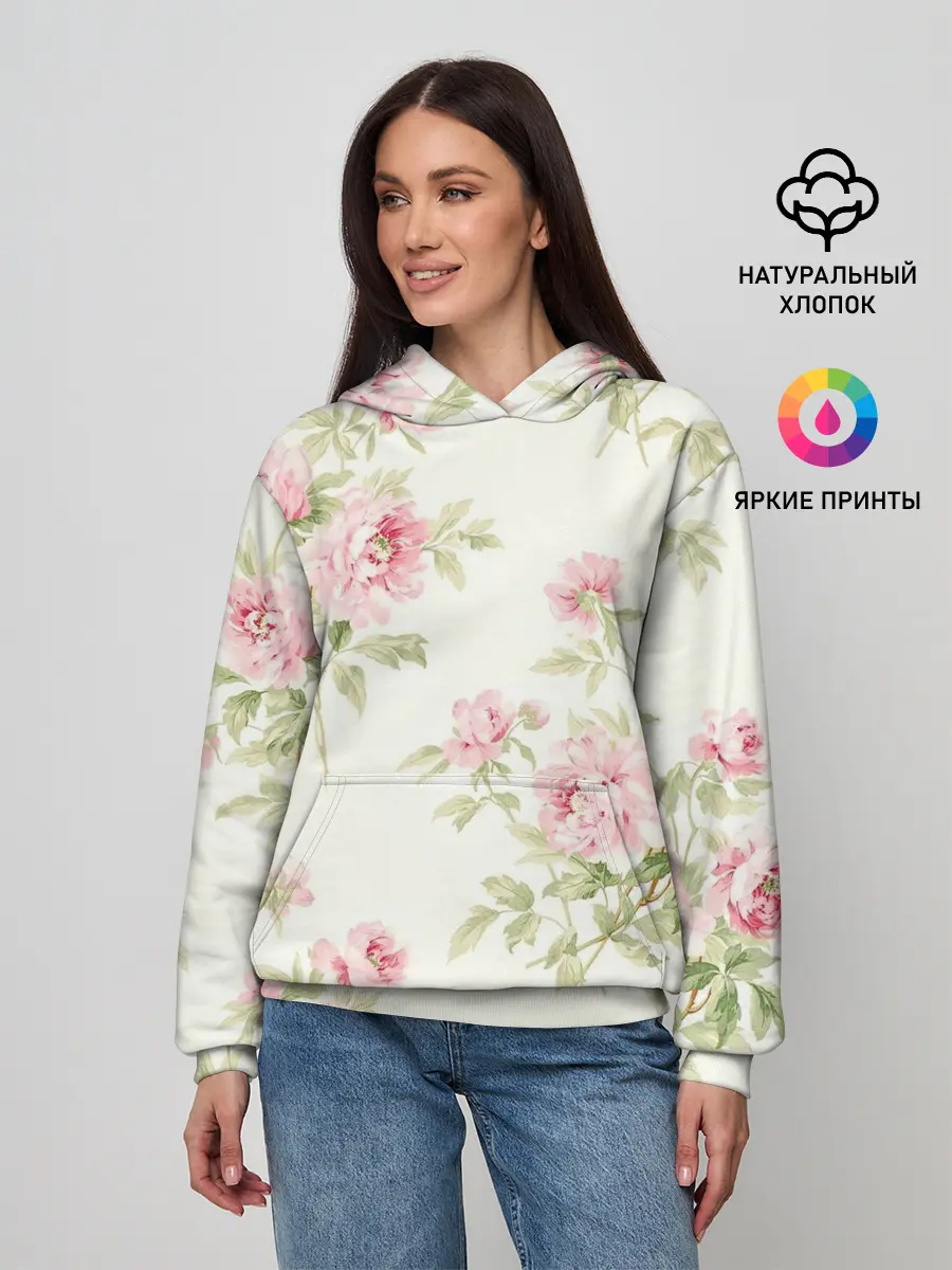 Женское худи / Розовые розы