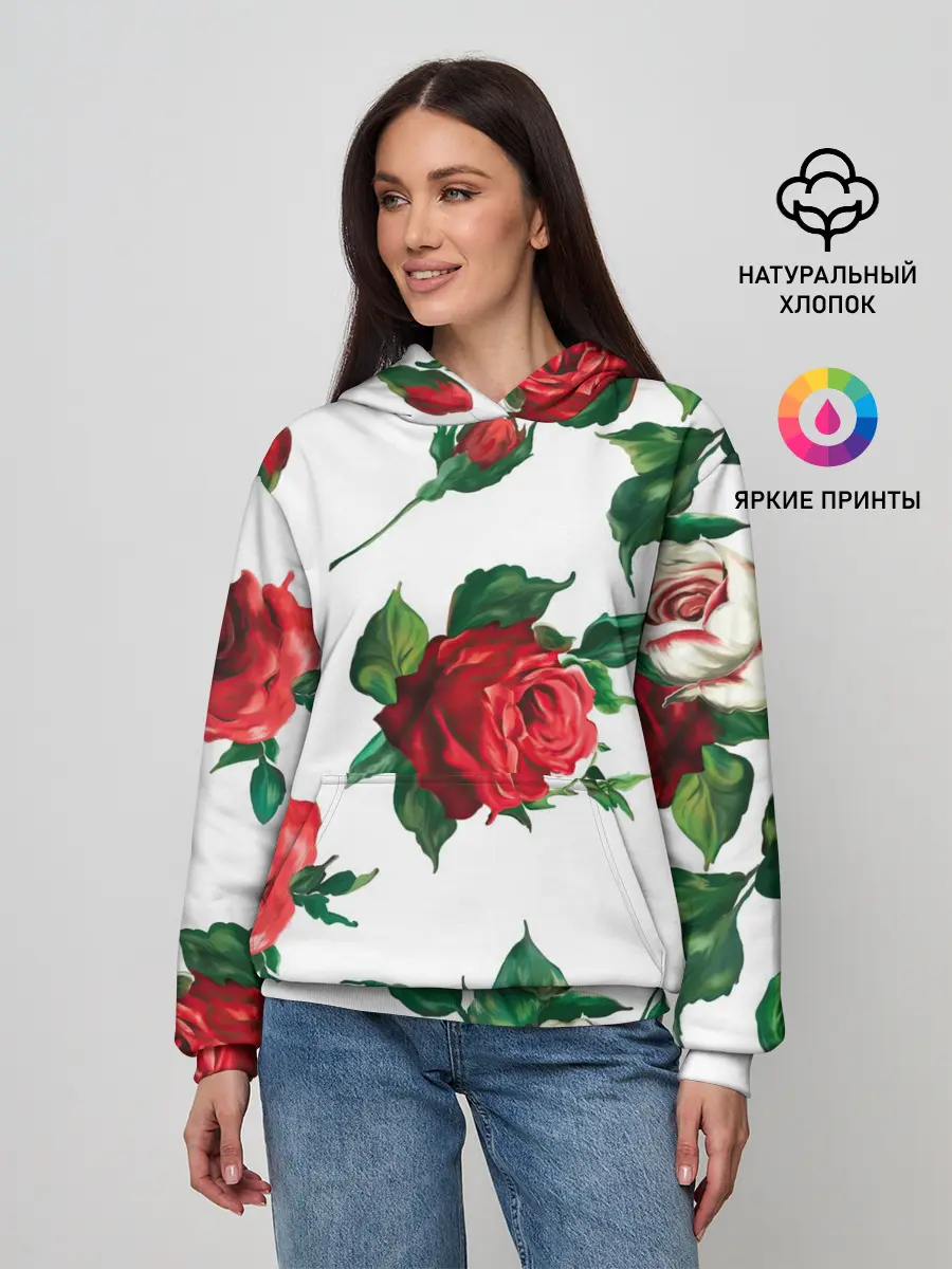 Женское худи / Розы