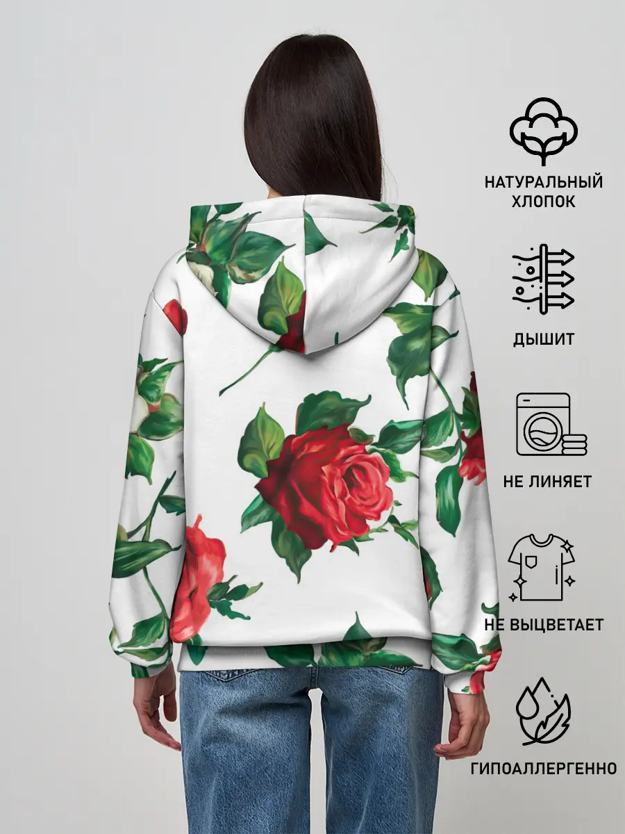 Женское худи / Розы