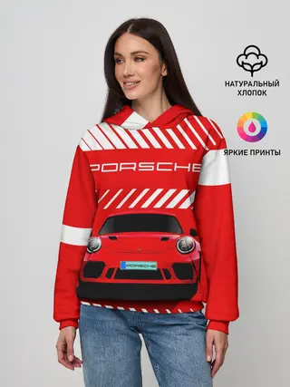 Женское худи / PORSCHE / ПОРШЕ / RED STYLE