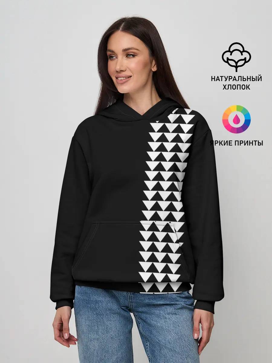 Женское худи / Джейсон Момоа тату узор