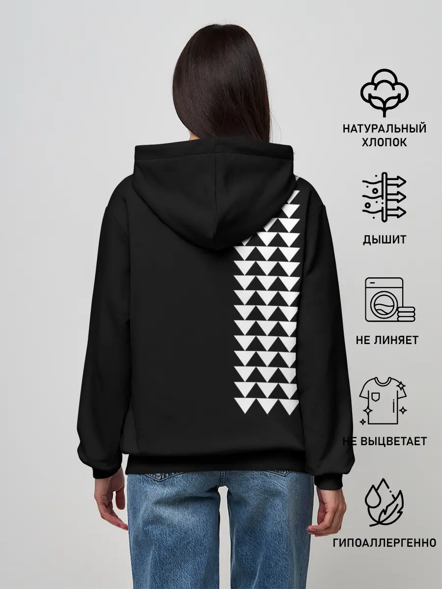 Женское худи / Джейсон Момоа тату узор