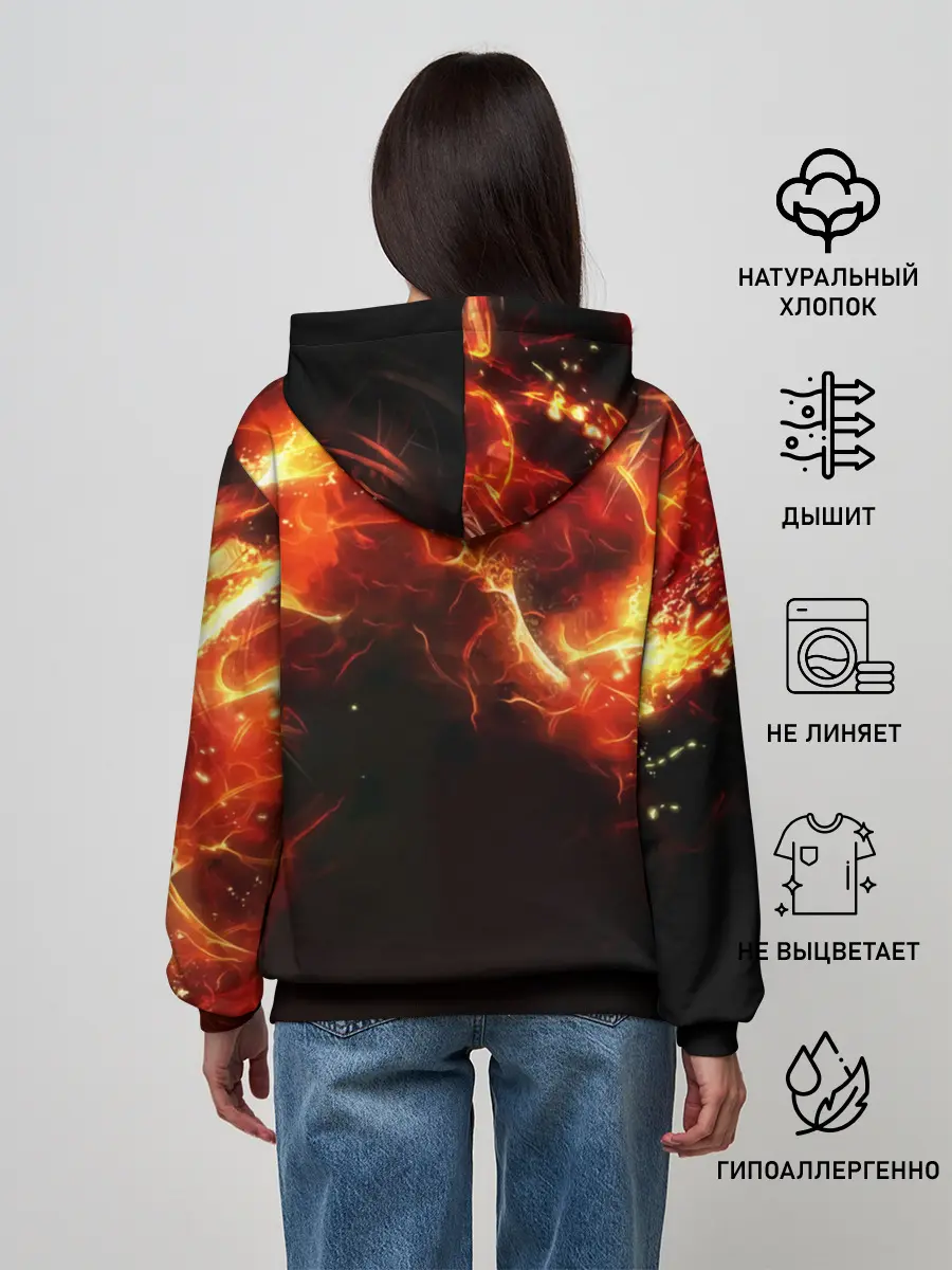 Женское худи / Данте в огне