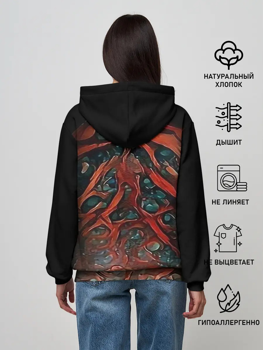 Женское худи / Цветной тигр