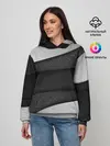 Женское худи / 3D luxury style silver black
