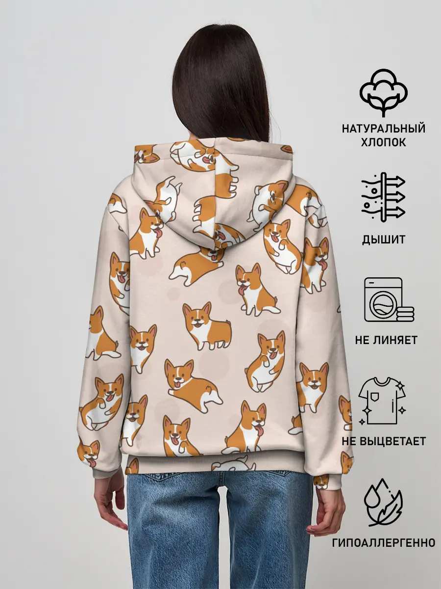 Женское худи / Корги | Разные