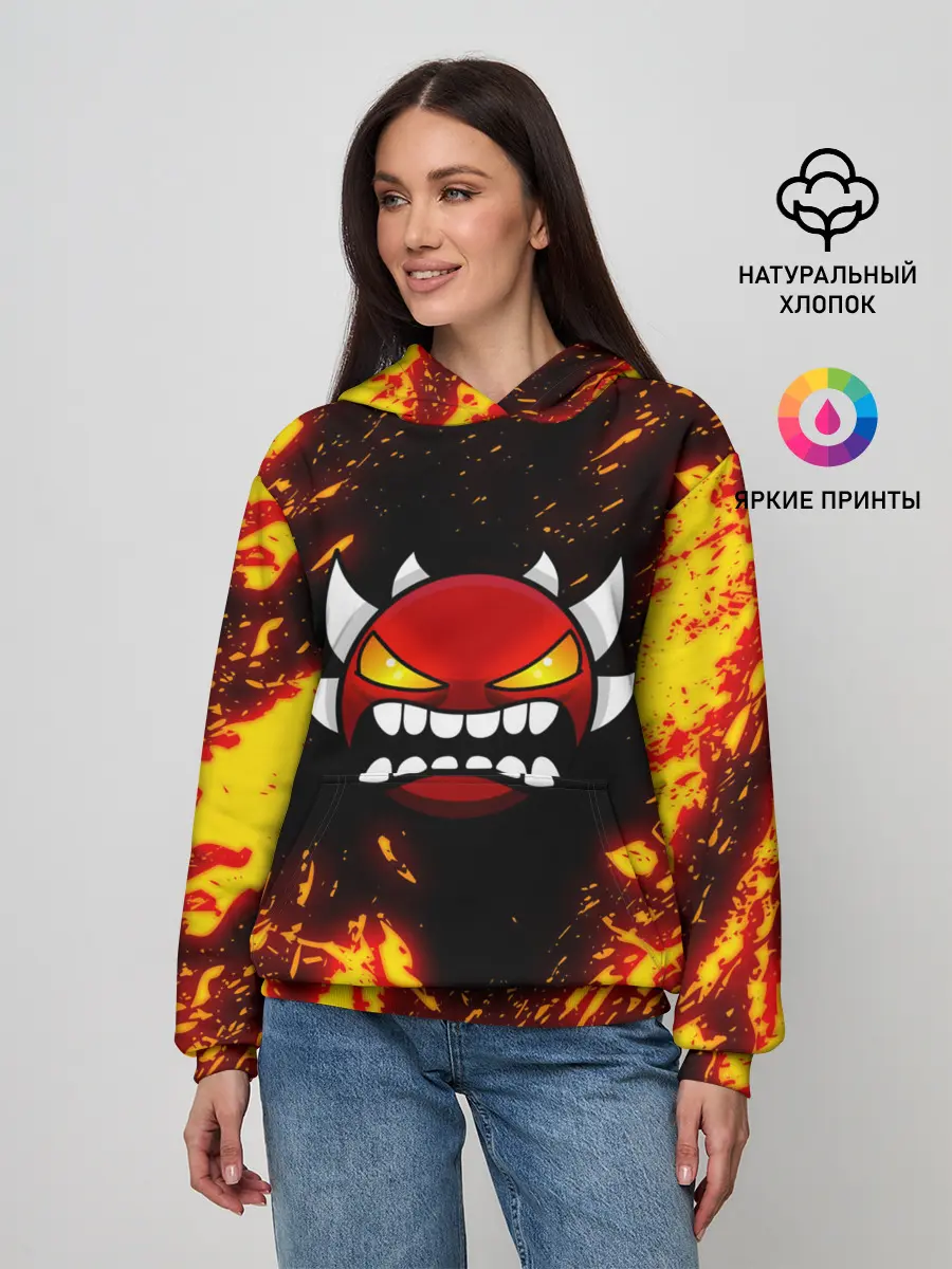 Женское худи / Geometry Dash | Demon