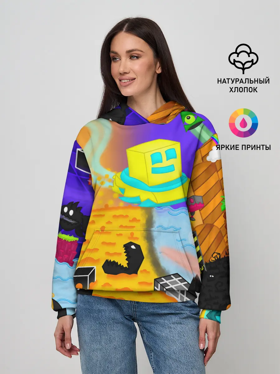 Женское худи / Geometry Dash | RobTop
