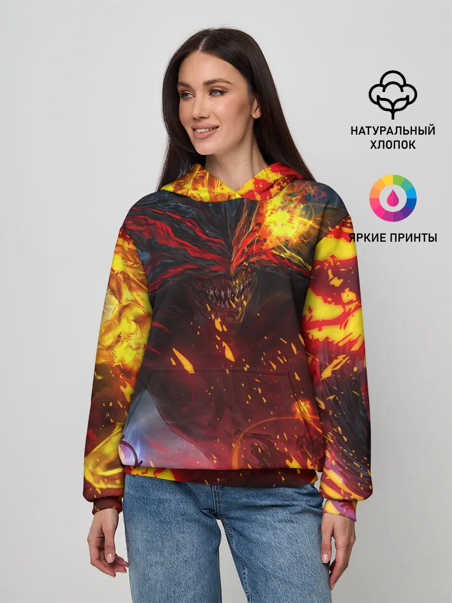 Женское худи / Path of Exile | Fire Demon