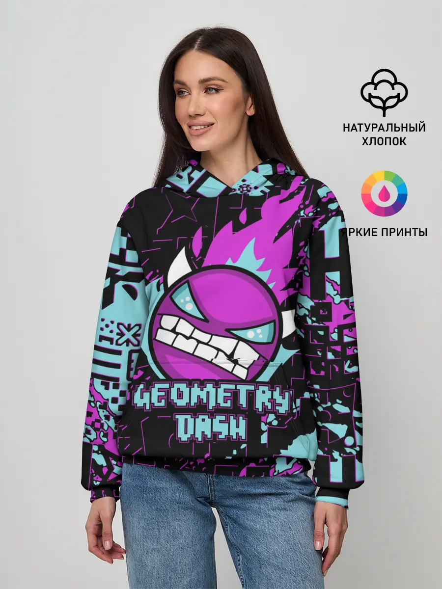 Женское худи / Geometry Dash