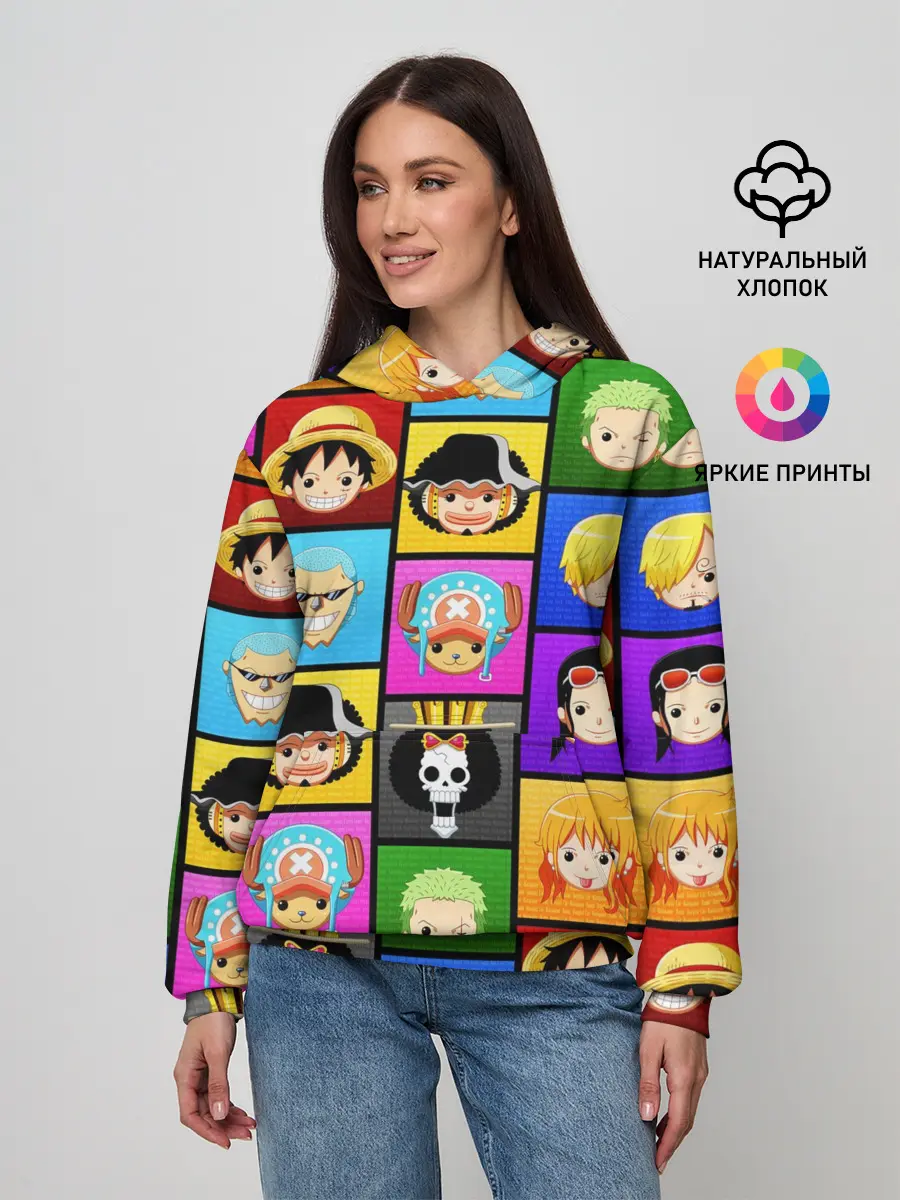 Женское худи / ONE PIECE / ВАН ПИС / ГЕРОИ