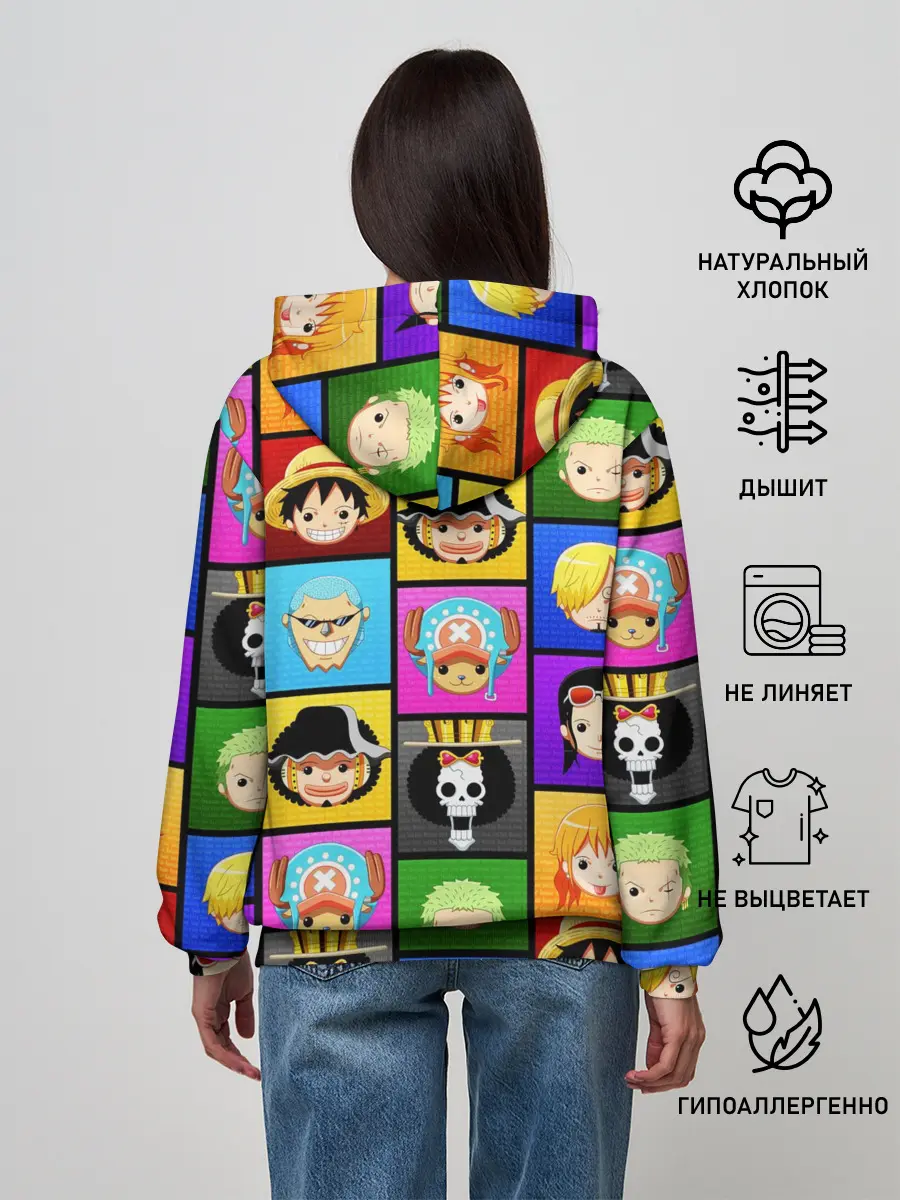 Женское худи / ONE PIECE / ВАН ПИС / ГЕРОИ