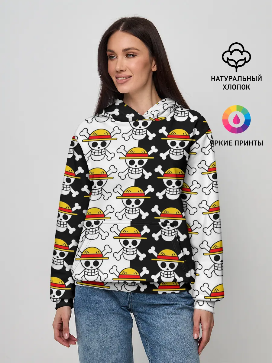 Женское худи / ONE PIECE / ВАН ПИС / УЗОР