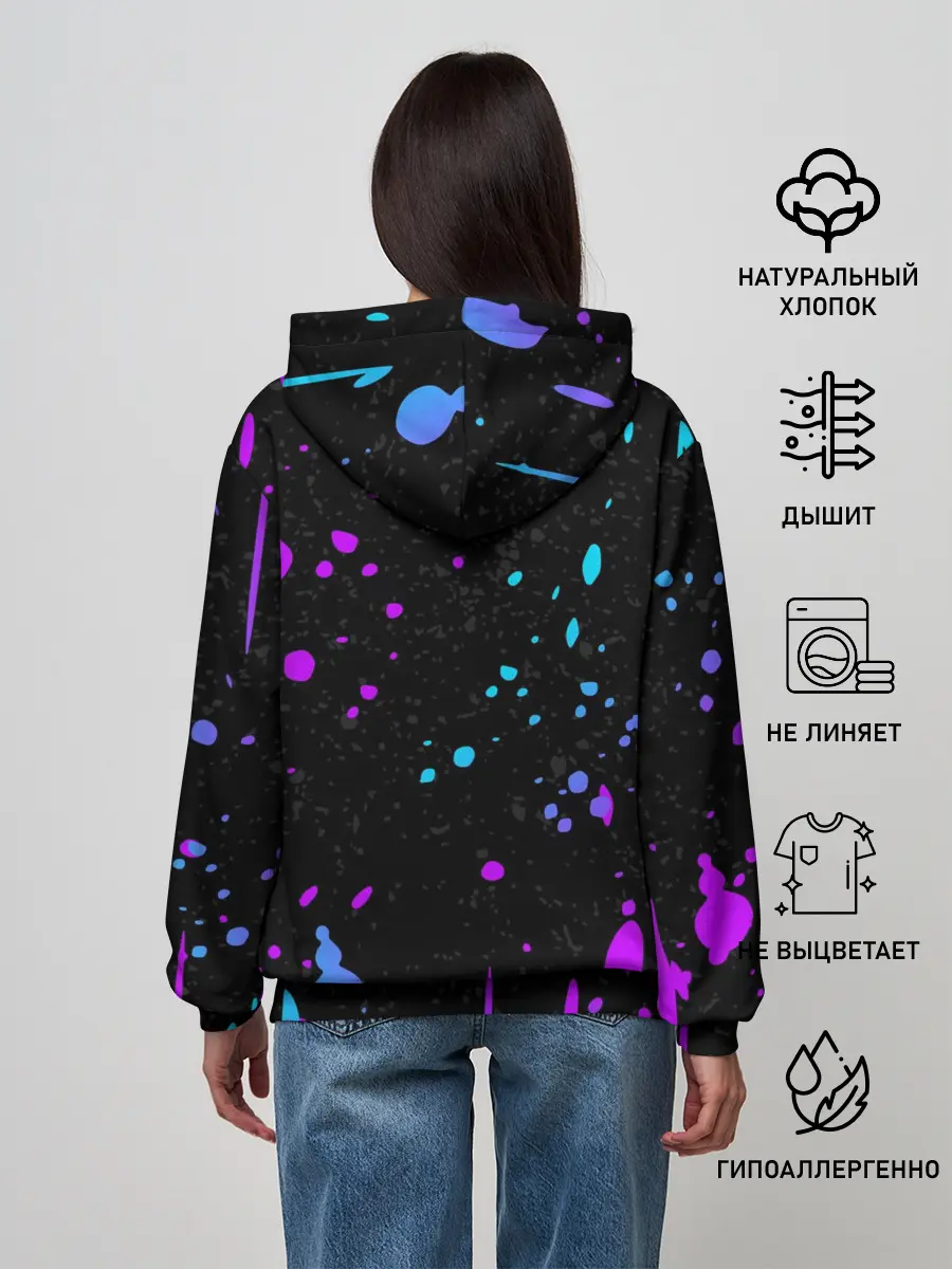 Женское худи / ONE PIECE / ВАН ПИС / НЕОН