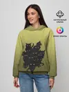 Женское худи / много черных котов