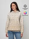 Женское худи / много котиков узор