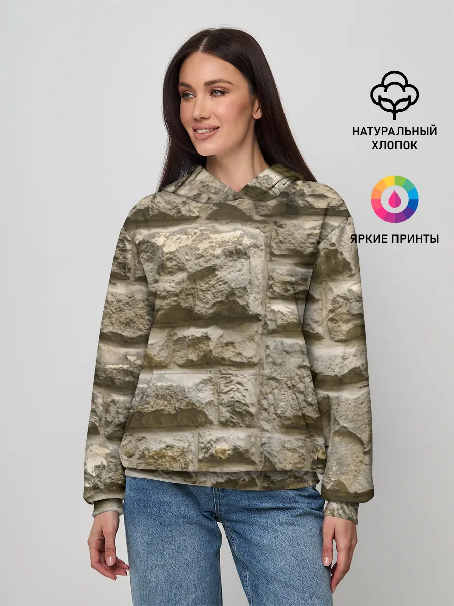 Женское худи / Неровные блоки