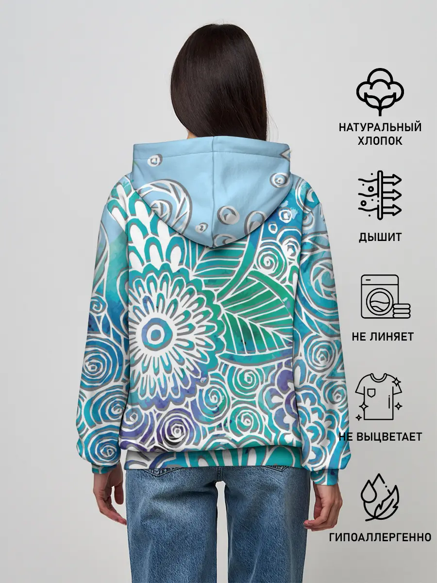 Женское худи / цветочный узор