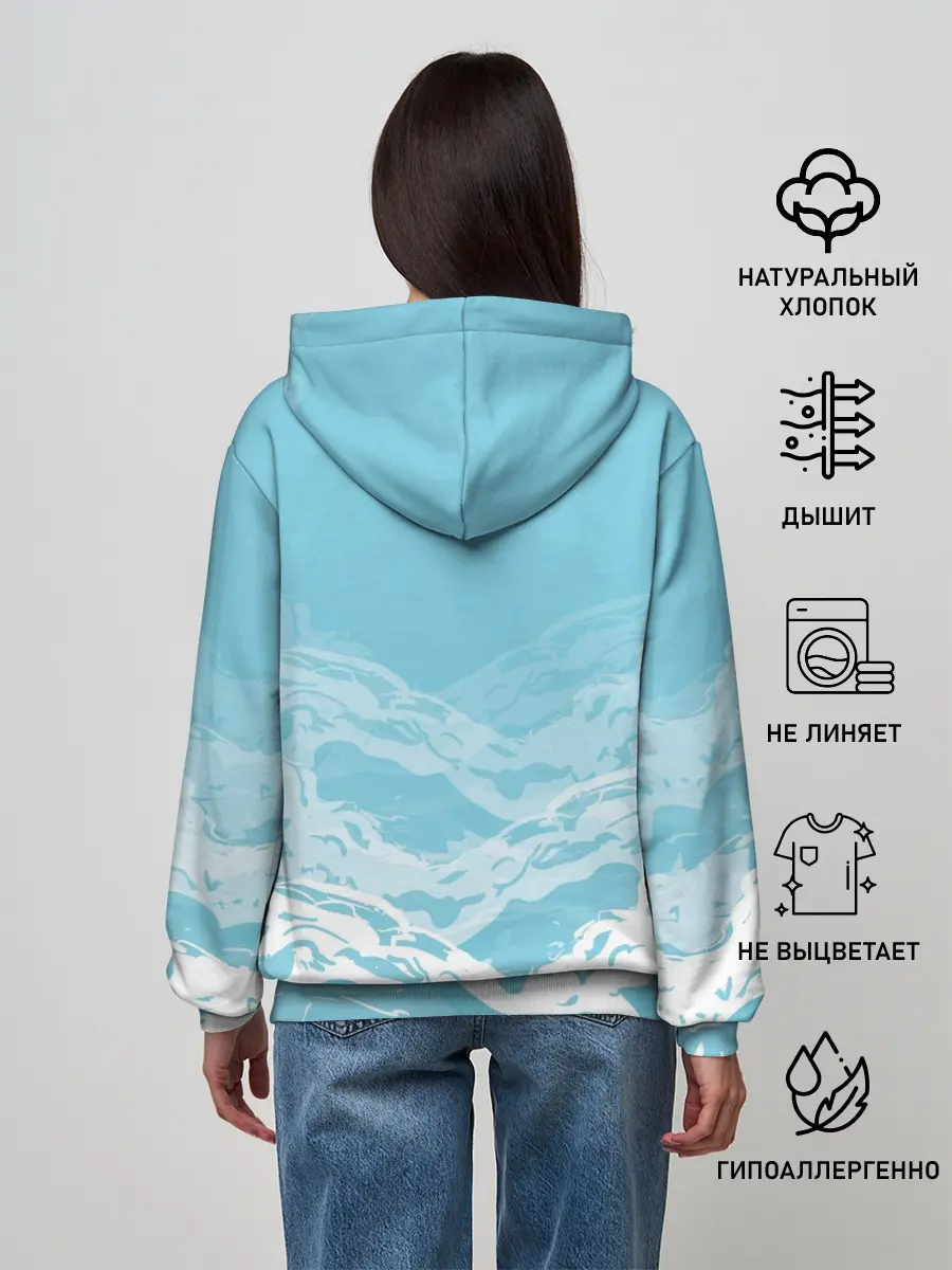 Женское худи / Волны