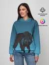 Женское худи / черный дух волка