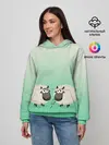 Женское худи / две овечки пасутся на лугу