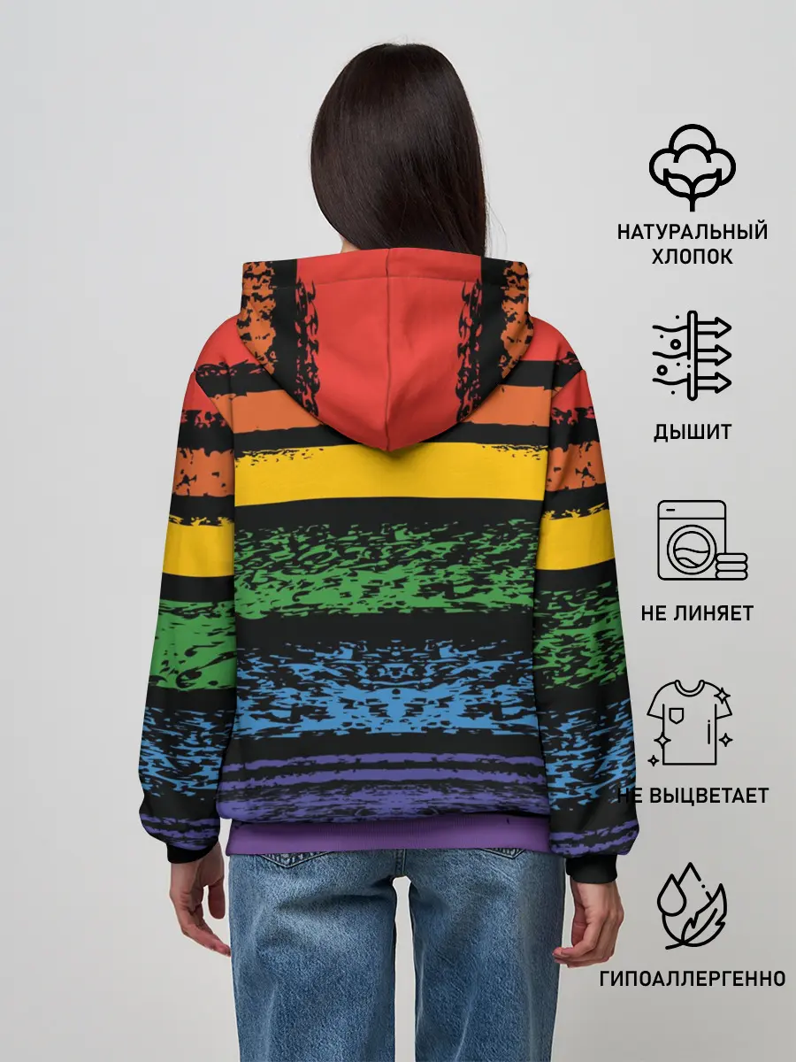 Женское худи / Радуга